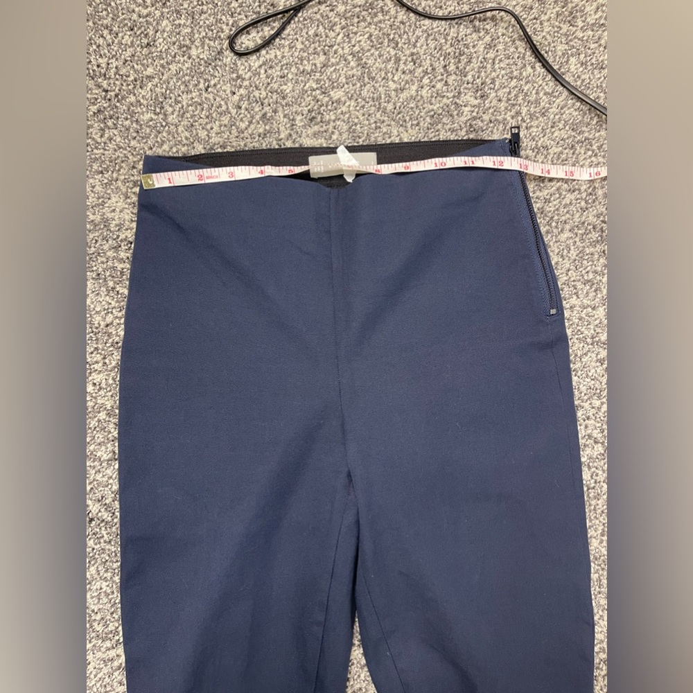 Everlane NWOT Navy Side-Zip Stretch Cotton Skinnt Pull On Work Pants 2 - Picture 8 of 11